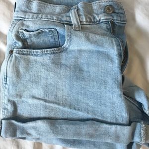 Light denim shorts